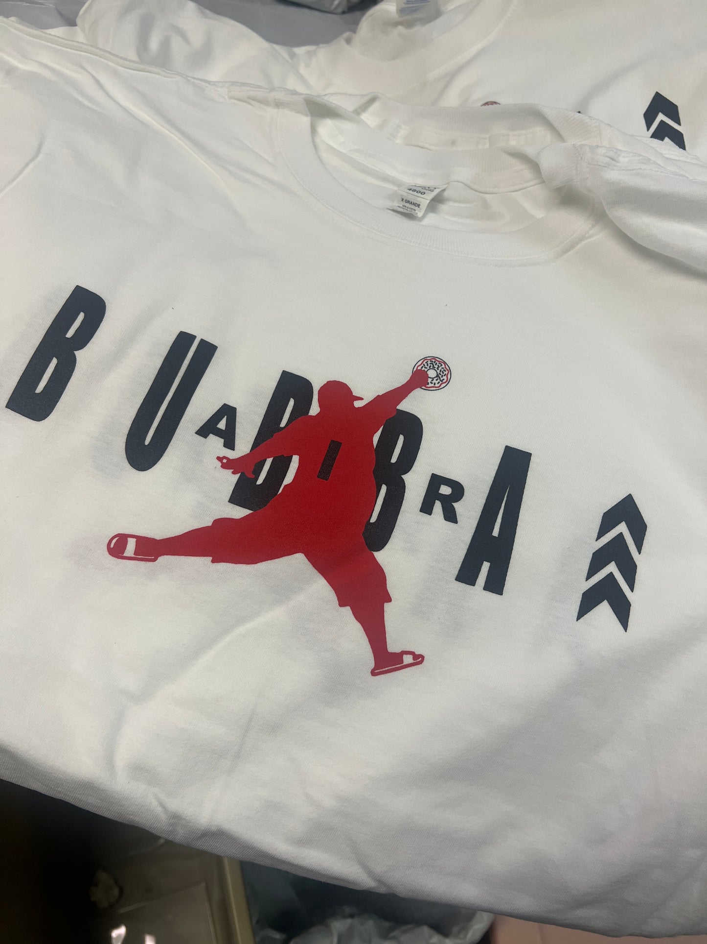 WHITE AIR BUBBA - NEW DESIGN - BUBBA ARMY BLACK / RED / WHITE T-shirts