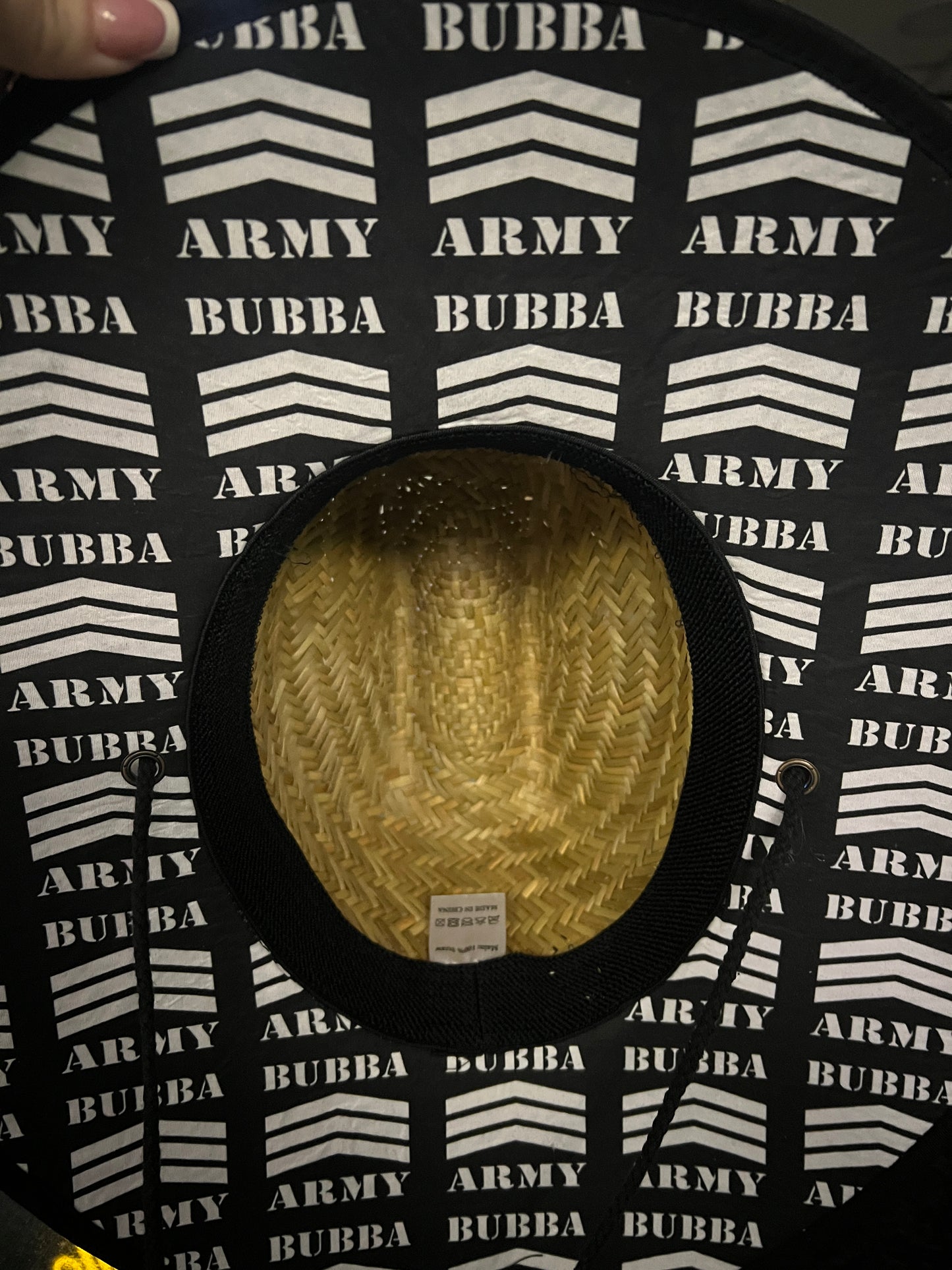 New style! BACK BY POPULAR DEMAND! Bubba Army Outsider Lifeguard Large brim Straw hat Custom logo on front and bottom!!!