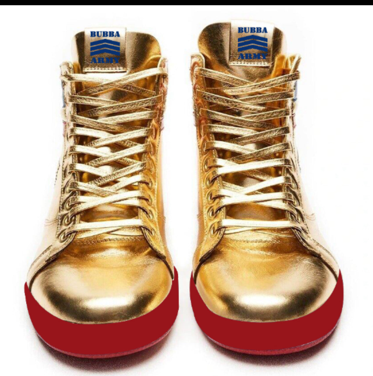 Air Bubba®️ Trump inspired Gold Patriotic Bubba Army®️ shoes