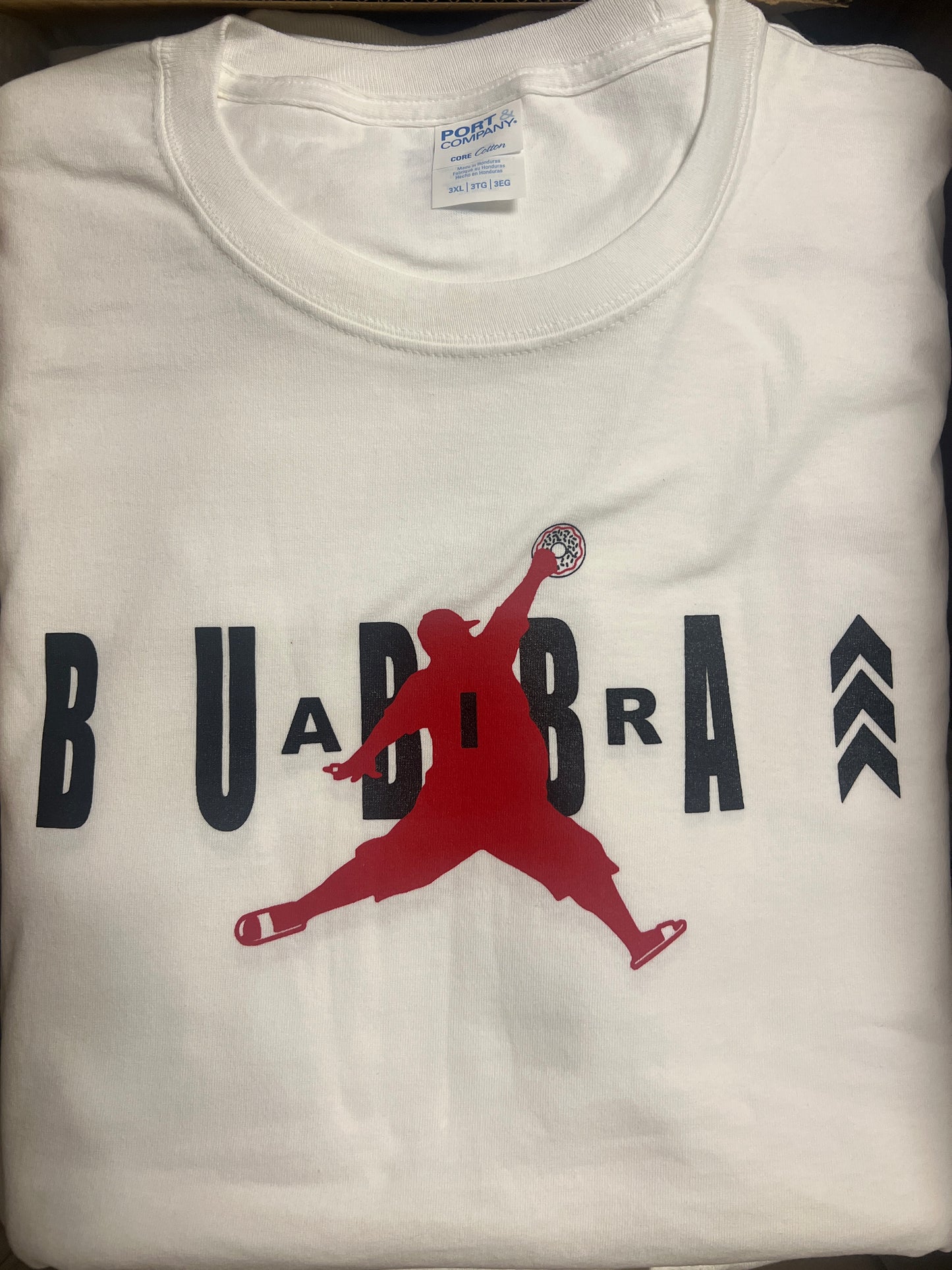 WHITE AIR BUBBA - NEW DESIGN - BUBBA ARMY BLACK / RED / WHITE T-shirts