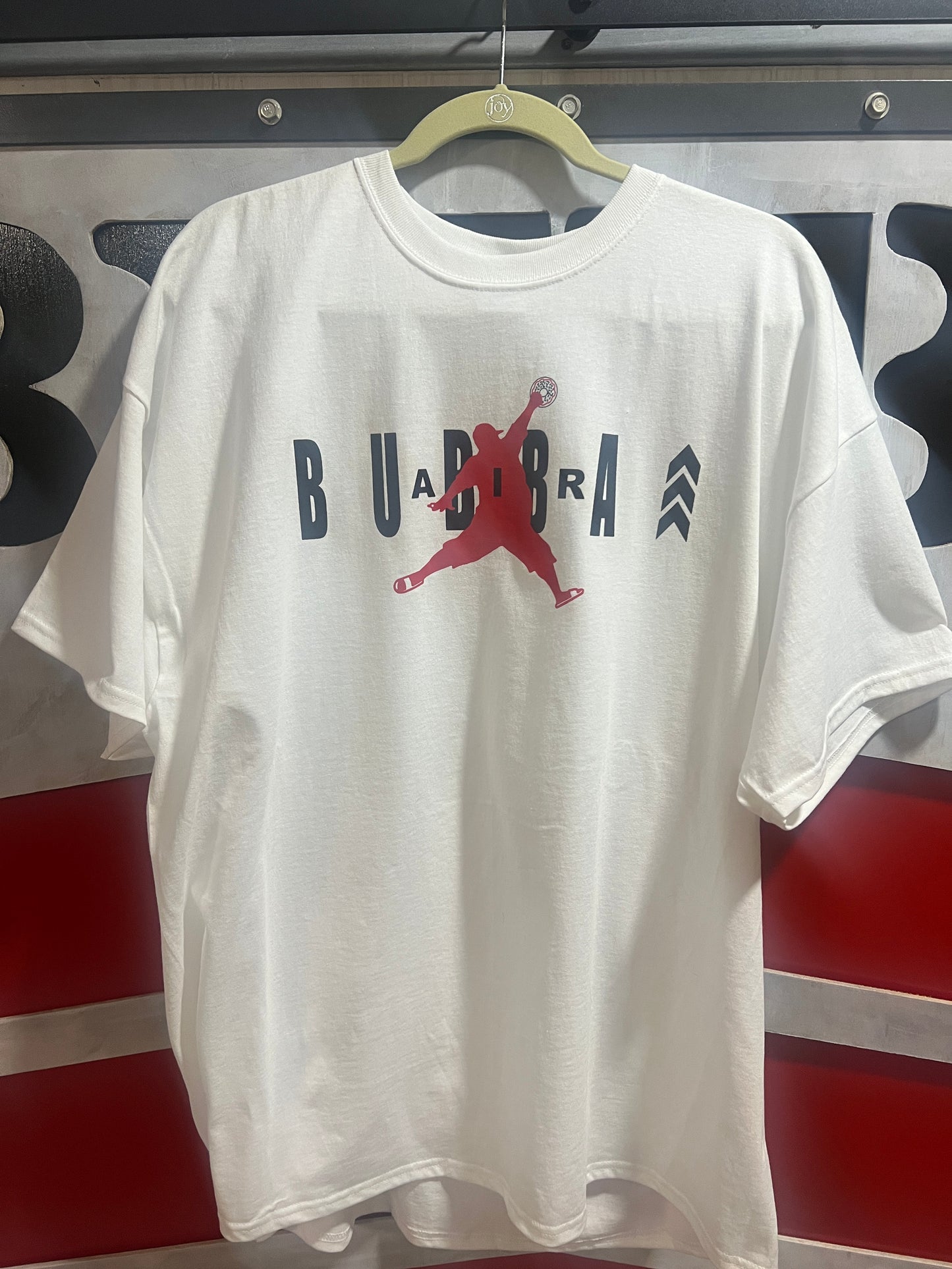 WHITE AIR BUBBA - NEW DESIGN - BUBBA ARMY BLACK / RED / WHITE T-shirts