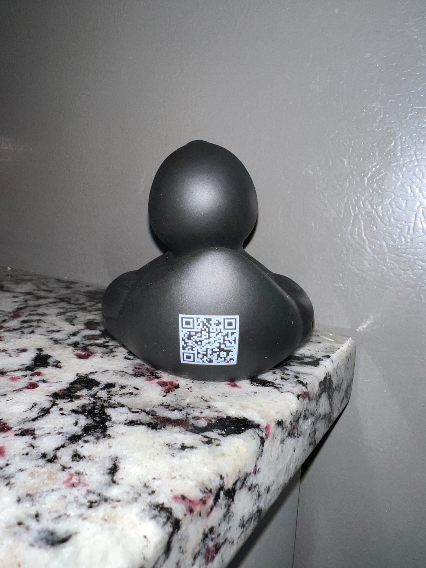Bubba Army Rubber Duck Jeep Cat decoration. QR code tail. Squeaky bath toy
