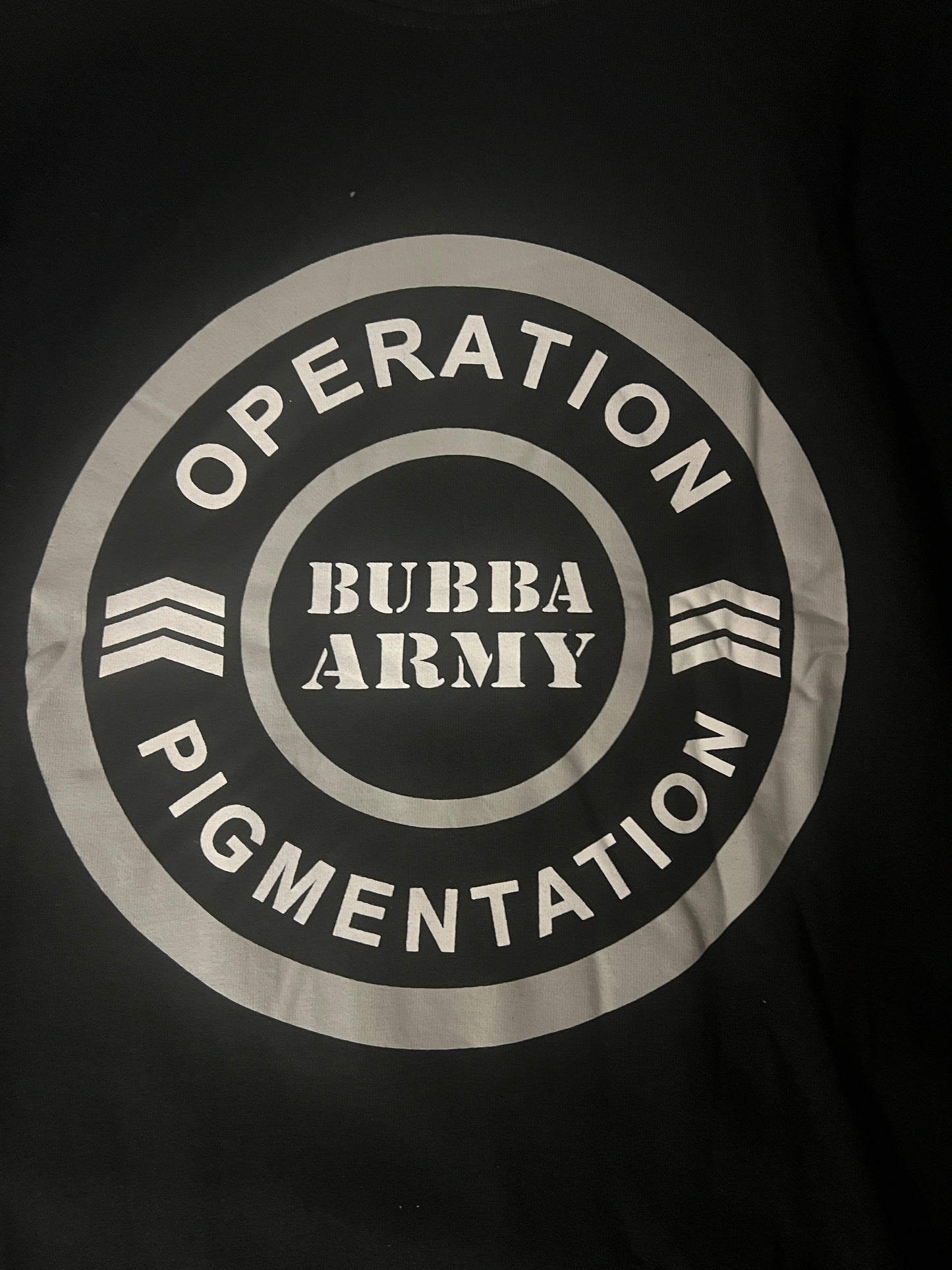 Operation Pigmentation Bubba Army shirts