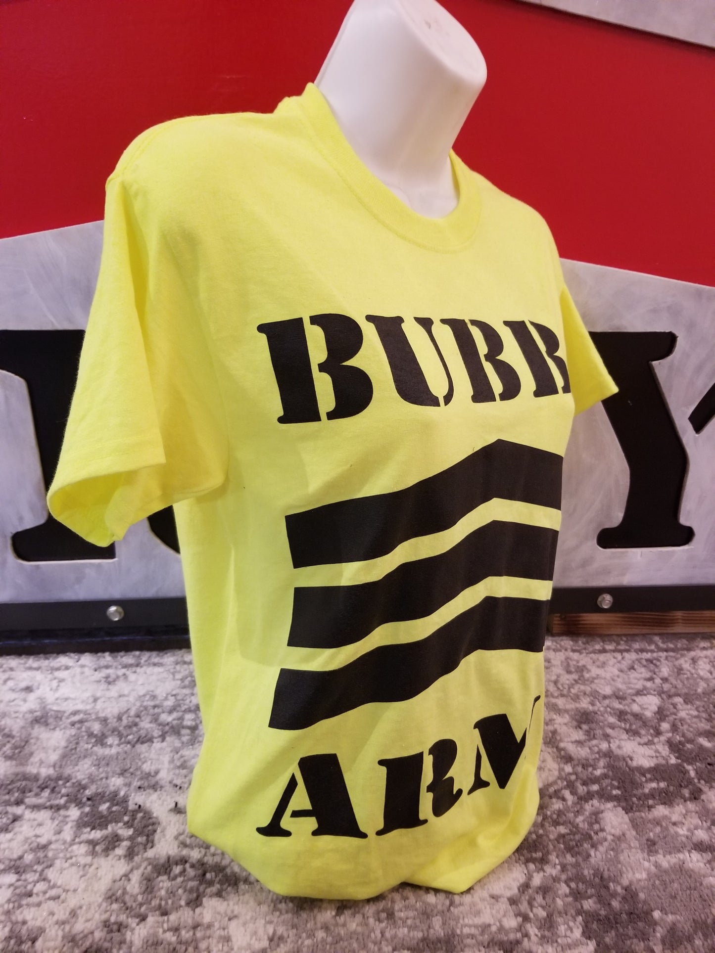 $7.99 BUBBA ARMY Neon T-shirt short sleeve