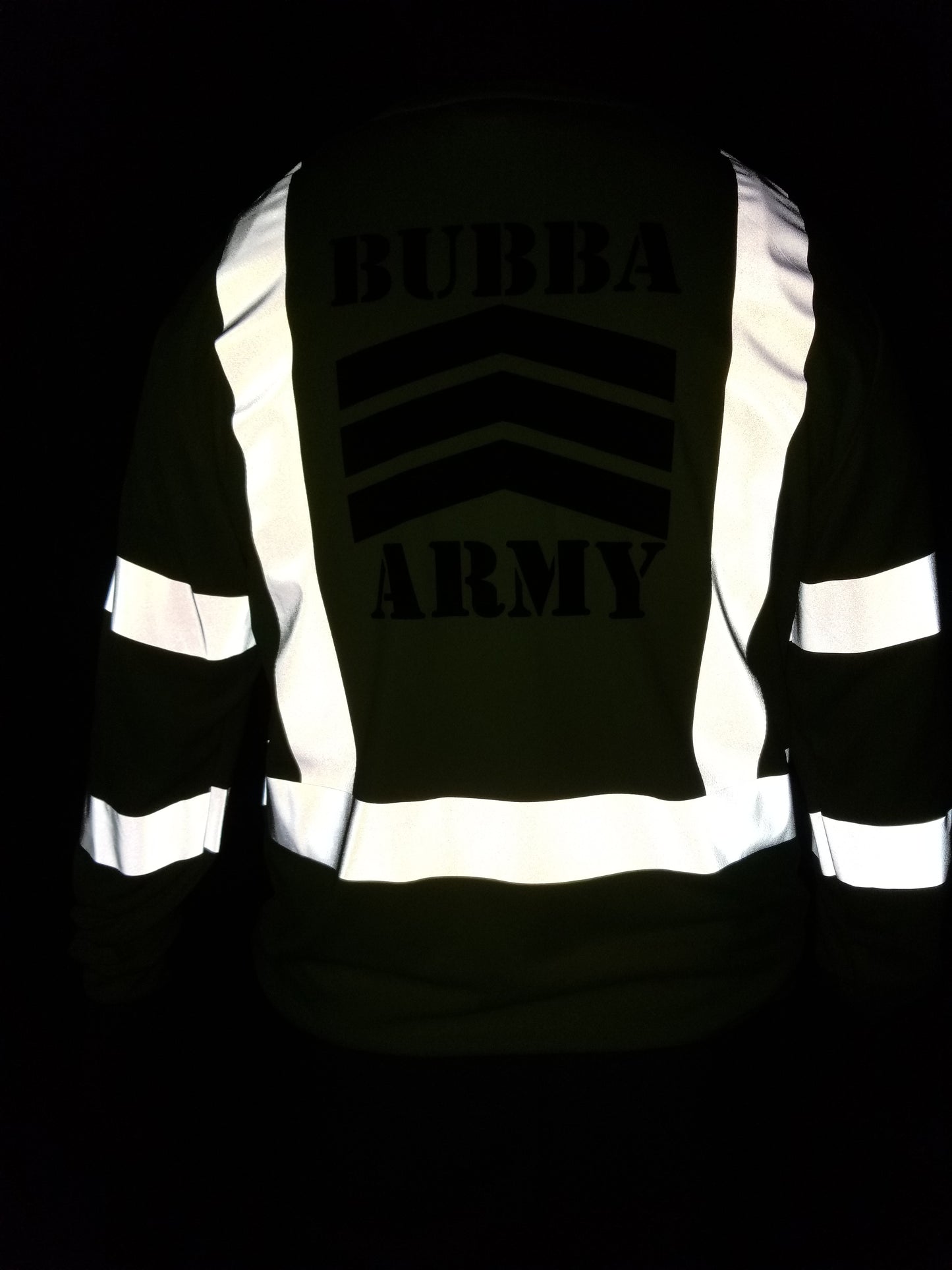 BUBBA ARMY NEW QR CODE pocket - High Visibility long sleeve - Class 3 Mesh Long Sleeve T-Shirt - Yellow/Lime
