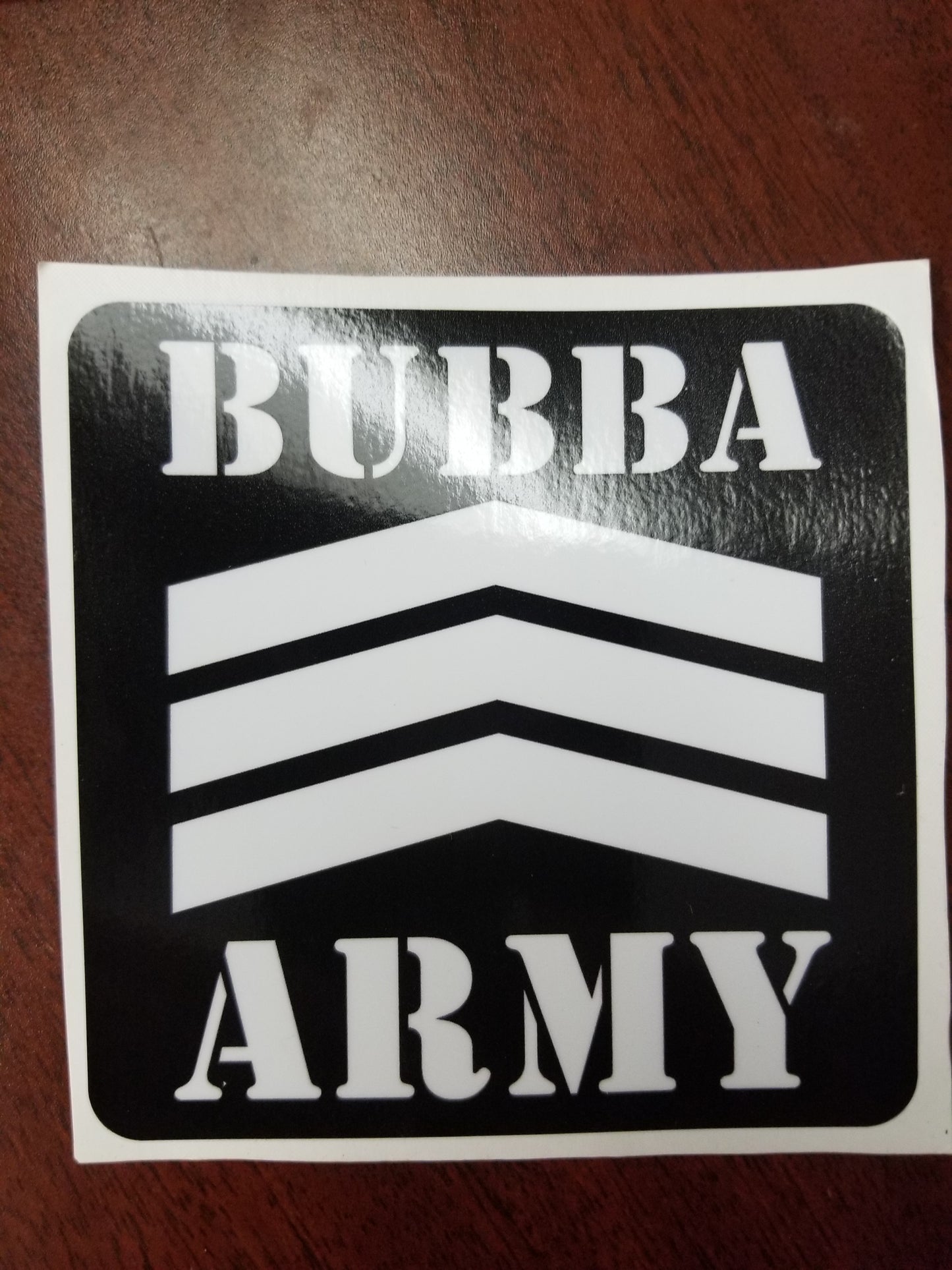 NEW HIGH QUALITY Bubba Army Vinyl outdoor Decal Sticker 4x4