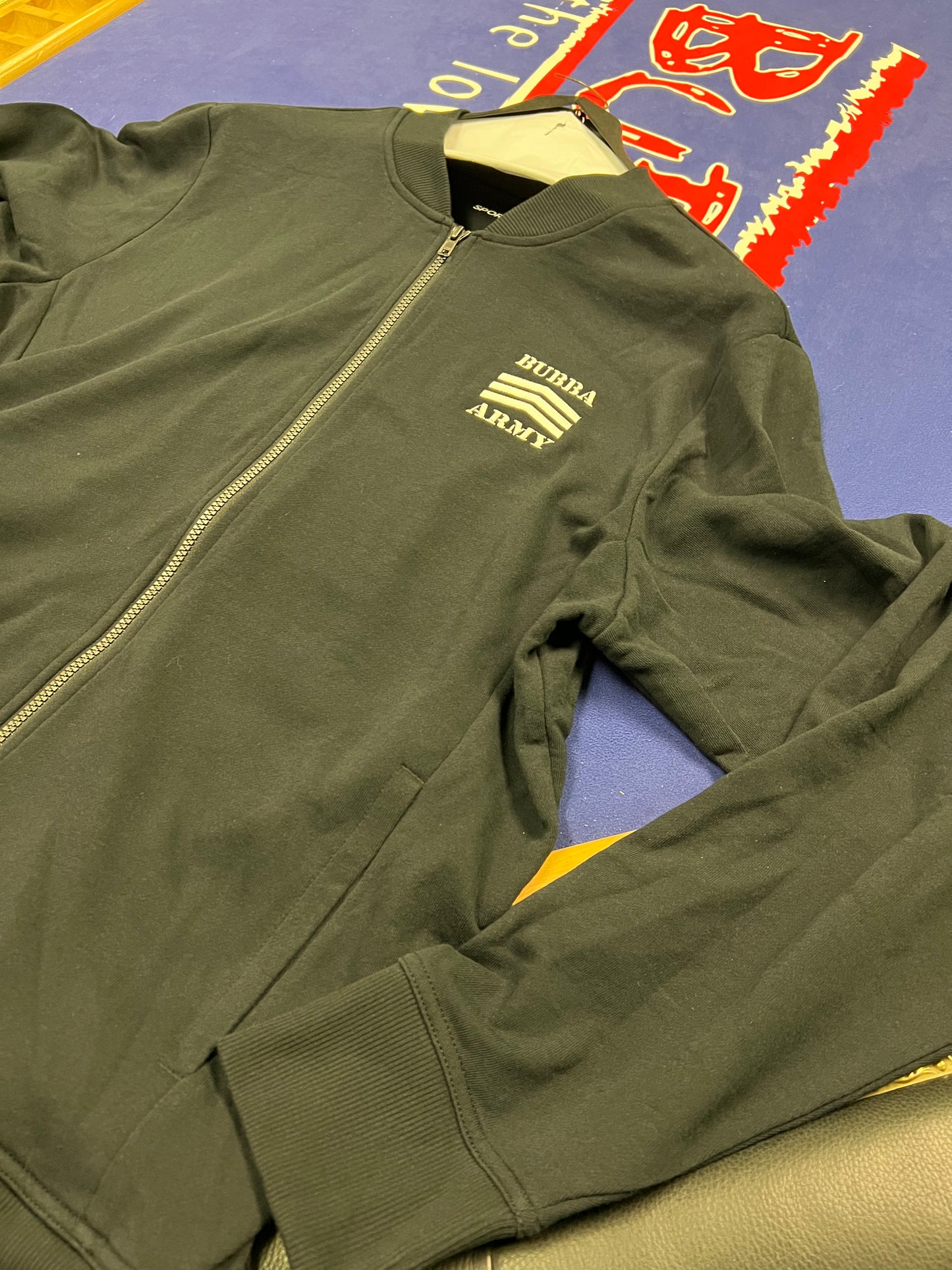 NEW LIMITED EDITION!!! BLACK FLEECE BUBBA ARMY LOGO EMBROIDERED ON LEFT CHEST
