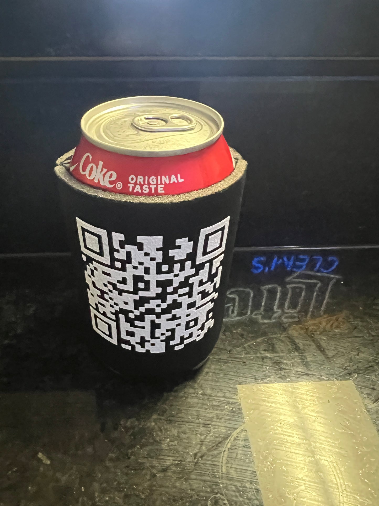 Black Neoprene BUBBA ARMY 12oz beer / soda Koozies Cooler - 2 sided QR Code- $2.00
