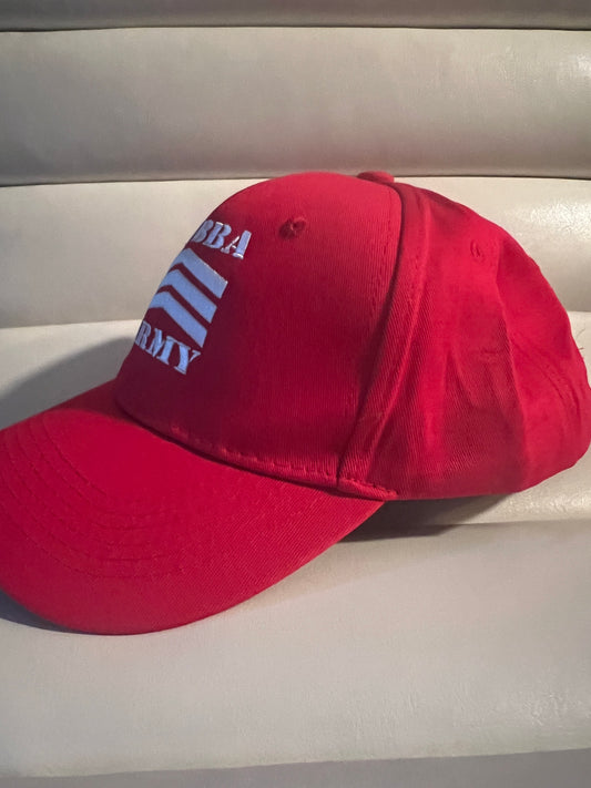2026 Red / White Bubba Army adjustable 100% cotton hat