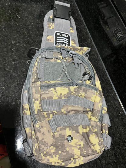 Bubba Army digital camo tactical Bag - Concealed Carry Shoulder Bag for Range, Travel, Hiking, Outdoor Sport Bag
