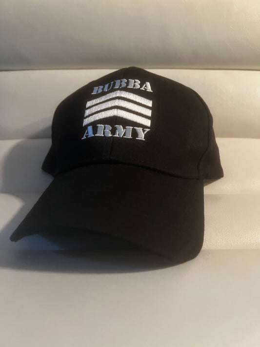 Bubba Army - Black / White 2026 Dad Hat adjustable back cotton