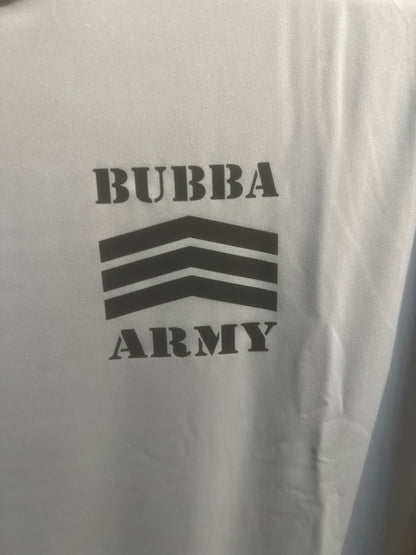 Huk Inspired Bubba Army UV fishing sun shirt hooded Grey Harbor Mist color