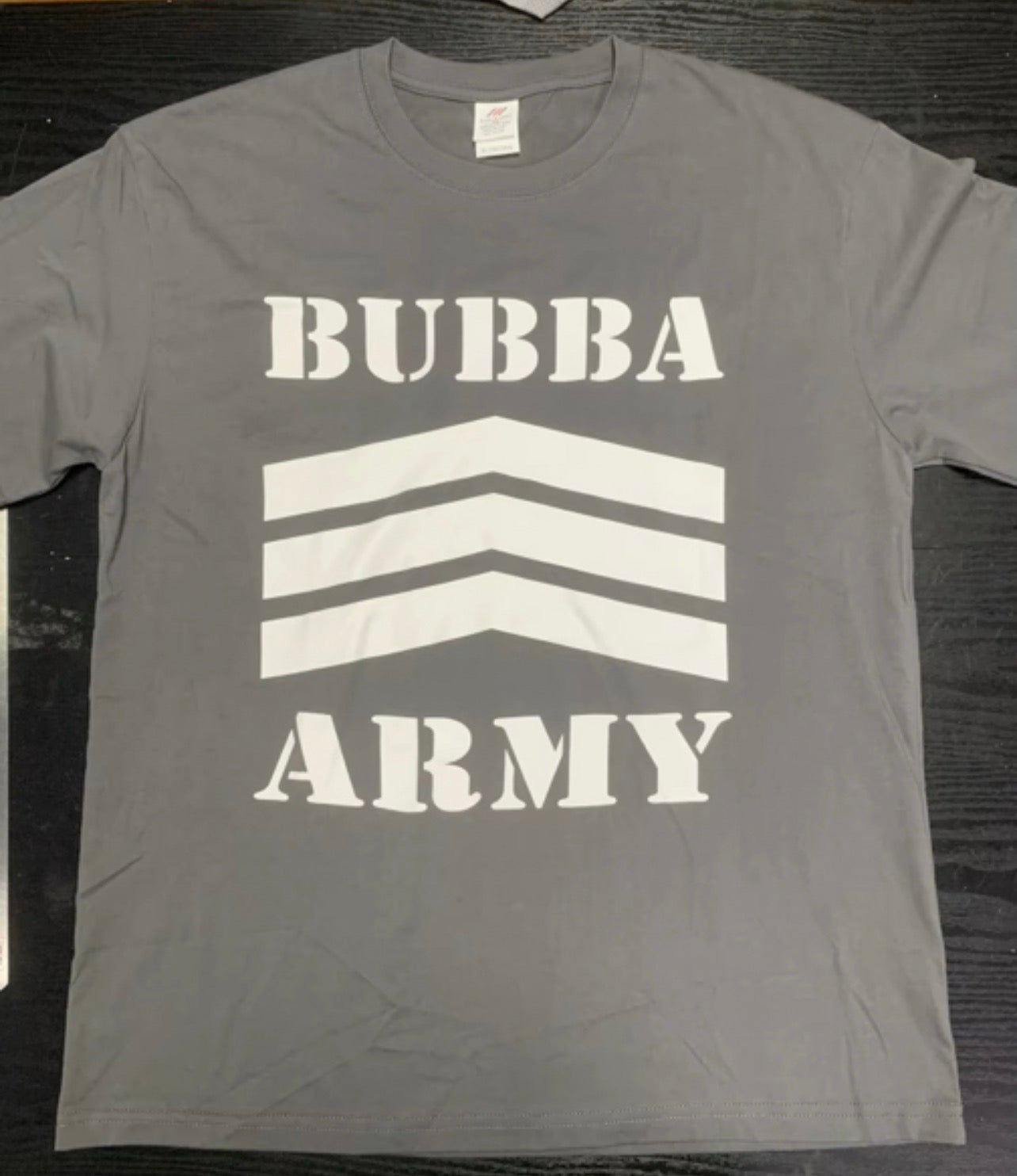 BUBBA ARMY 2026 Limited edition Charcoal Grey Short Sleeve T-shirt - Offical Authentic