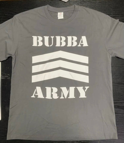 BUBBA ARMY 2026 Limited edition Charcoal Grey Short Sleeve T-shirt - Offical Authentic