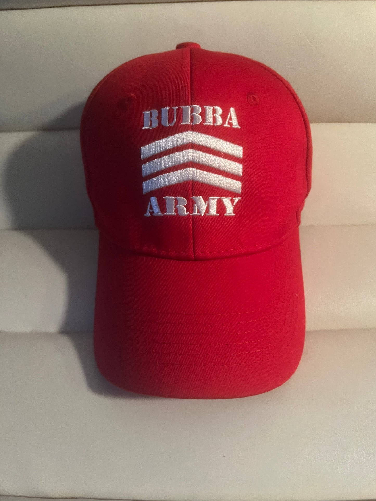 2026 Red / White Bubba Army adjustable 100% cotton hat