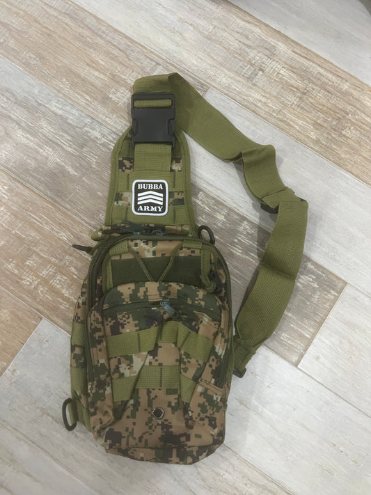 Bubba Army DEEP green digital camo tactical Bag - Concealed Carry Shoulder Bag for Range, Travel, Hiking, Outdoor Sport Bag