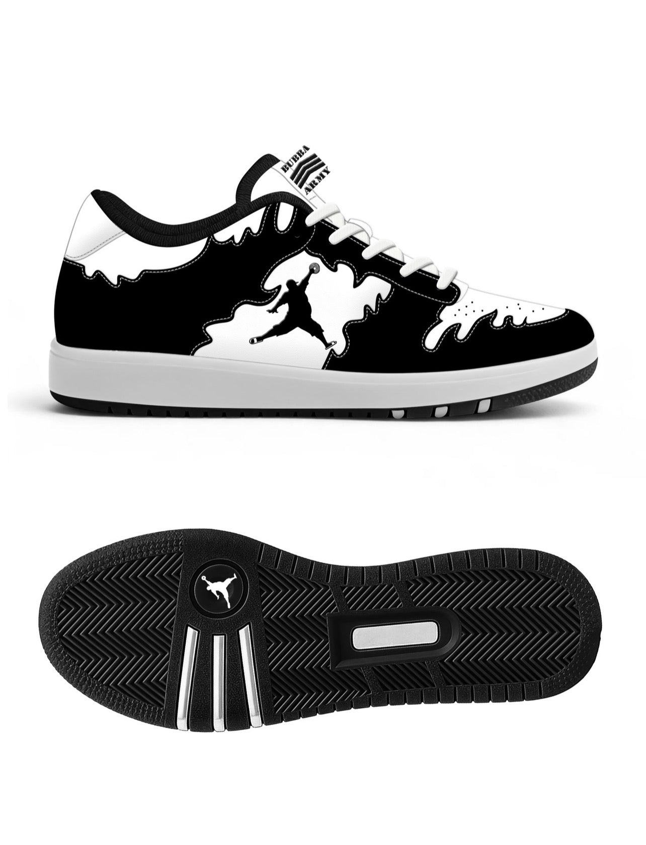 PRE SALES ONLY - Bubba Army ® Fat Man Dunks Air Bubba IV black / white shoes- Must Have Collection