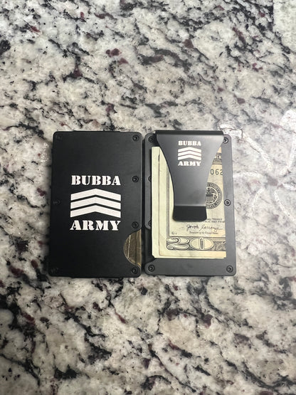 Bubba Army - Reinvented Design Men's Wallet - Slim, Minimalistic & Seamless Card Case, Blocks RFID Scanners, Holds 12 Cards (Iron)