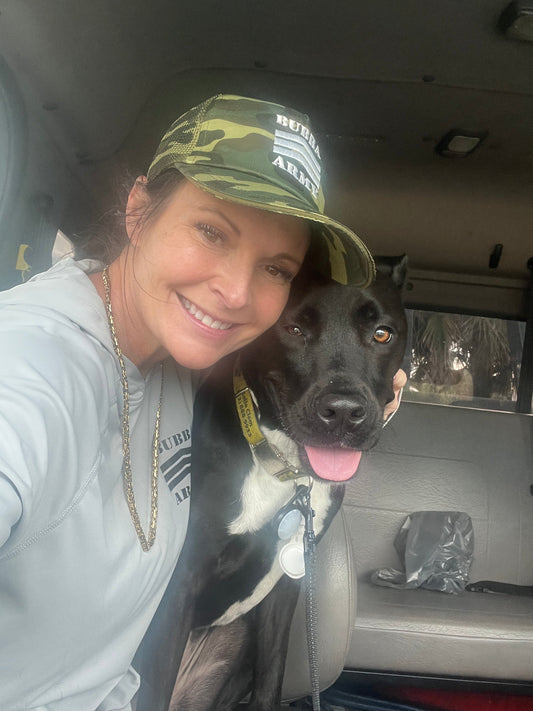 2026 Bubba Army Camo Hat with white embroidery adjustable