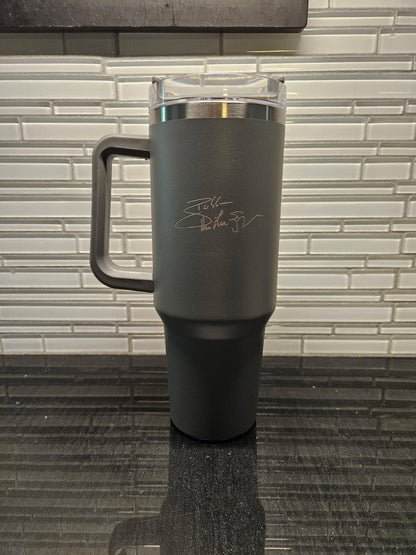 2026 Gun Metal Grey Bubba Army Tumbler 40oz Stanley Inspired