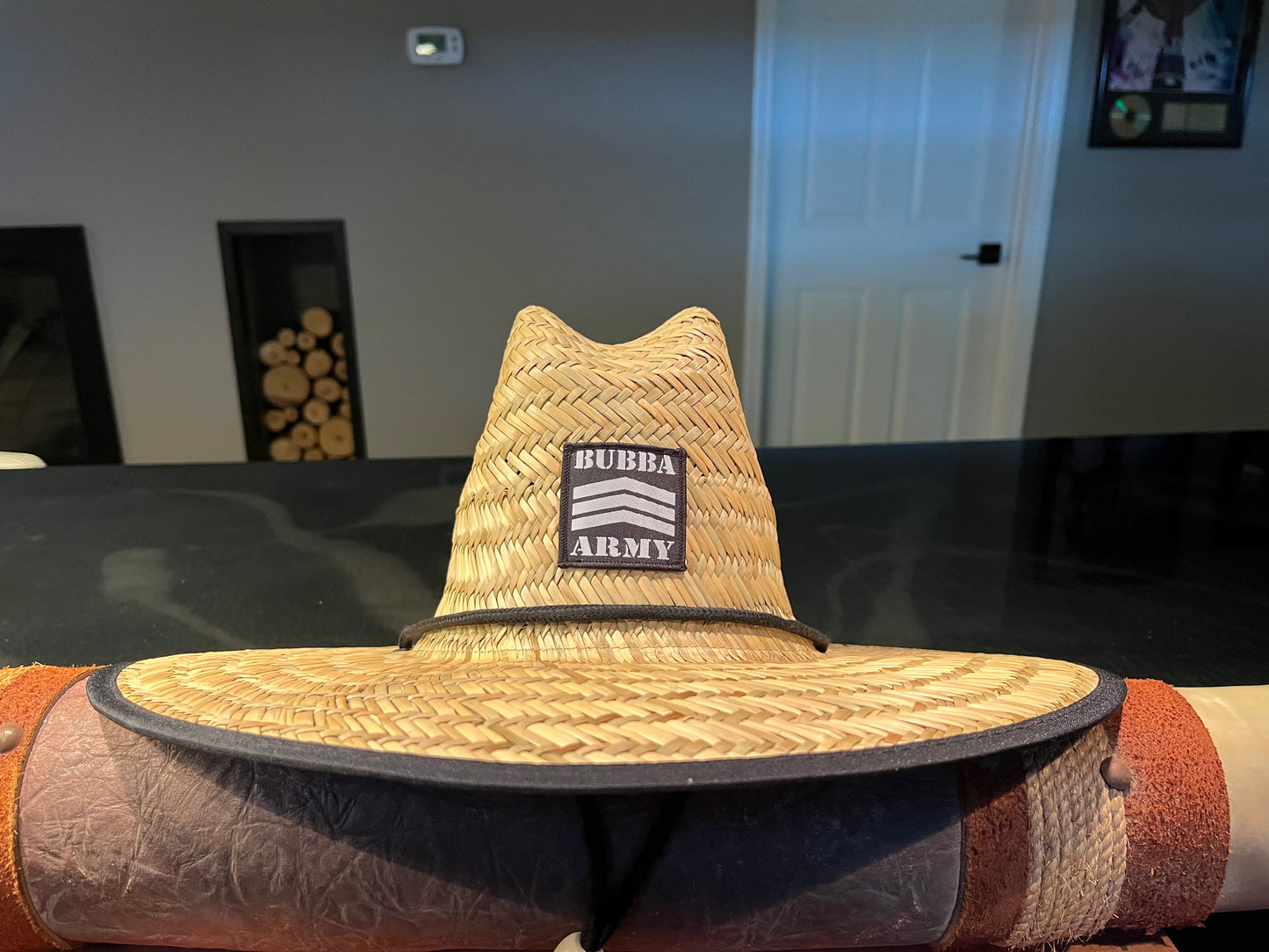 Summer of 2026 - BACK BY POPULAR DEMAND! Bubba Army Outsider Lifeguard Large brim Straw hat Custom logo on front and bottom!!!