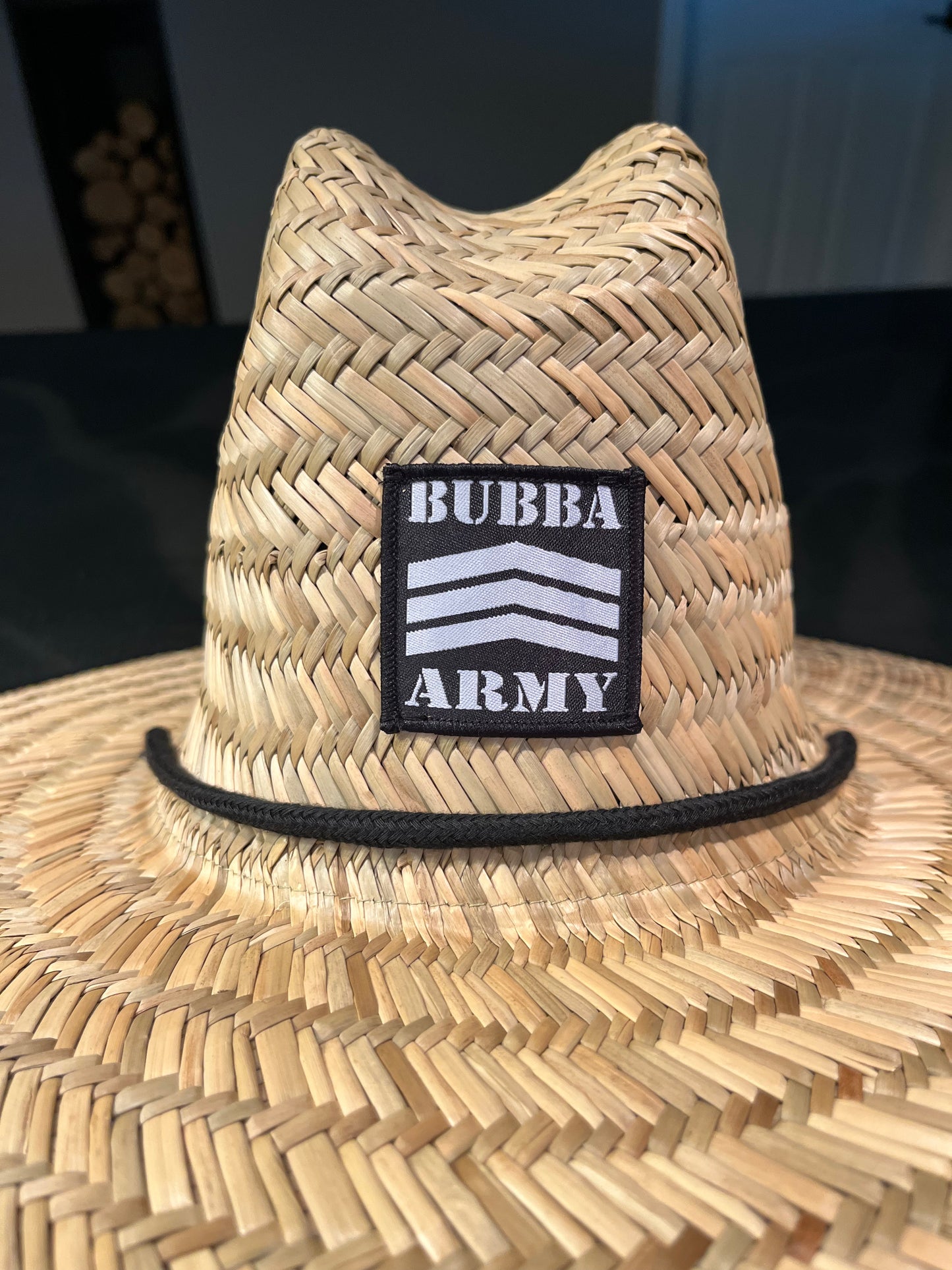 Summer of 2026 - BACK BY POPULAR DEMAND! Bubba Army Outsider Lifeguard Large brim Straw hat Custom logo on front and bottom!!!
