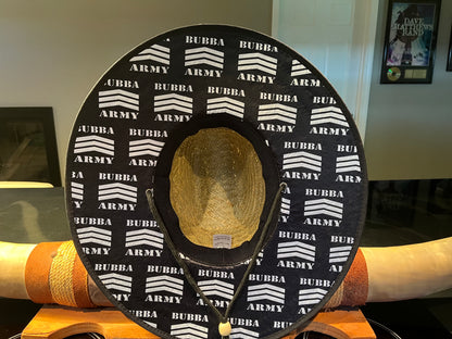 Summer of 2026 - BACK BY POPULAR DEMAND! Bubba Army Outsider Lifeguard Large brim Straw hat Custom logo on front and bottom!!!