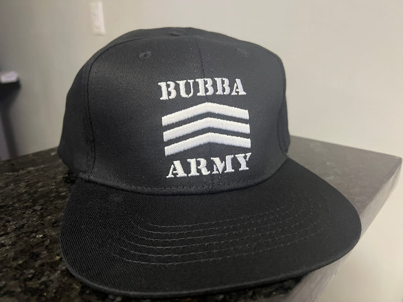 Bubba Army flex fitted hats S/M, L/XL and Finally 2XL for big heads.