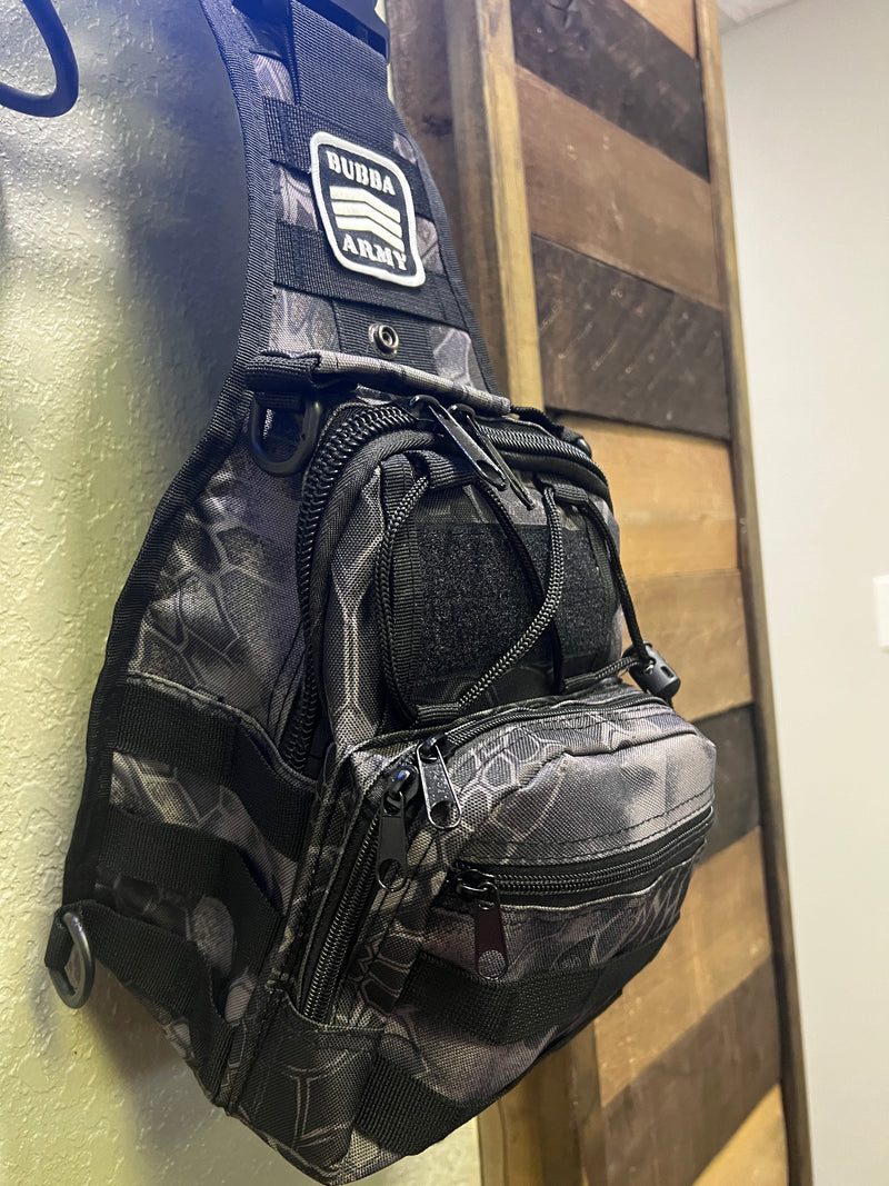 Bubba Army Black Python Tactical Bag - Concealed Carry Shoulder Bag for Range, Travel, Hiking, Outdoor Sport Bag