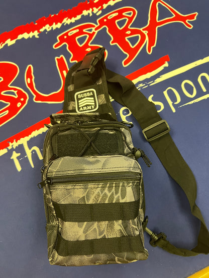 Bubba Army Black Python Tactical Bag - Concealed Carry Shoulder Bag for Range, Travel, Hiking, Outdoor Sport Bag