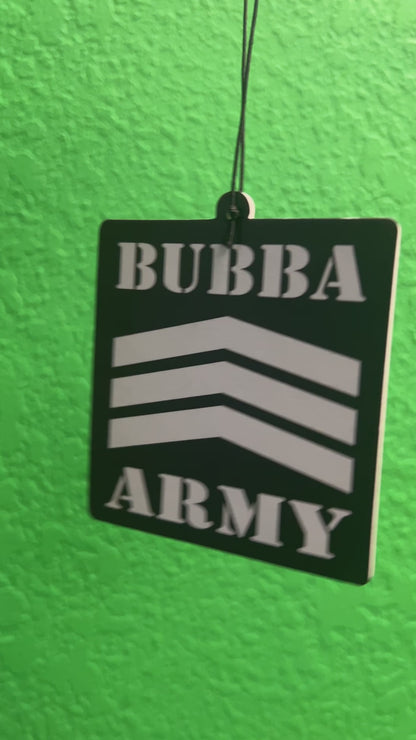 BUBBA ARMY Air Fresheners scented Black Ice double sided