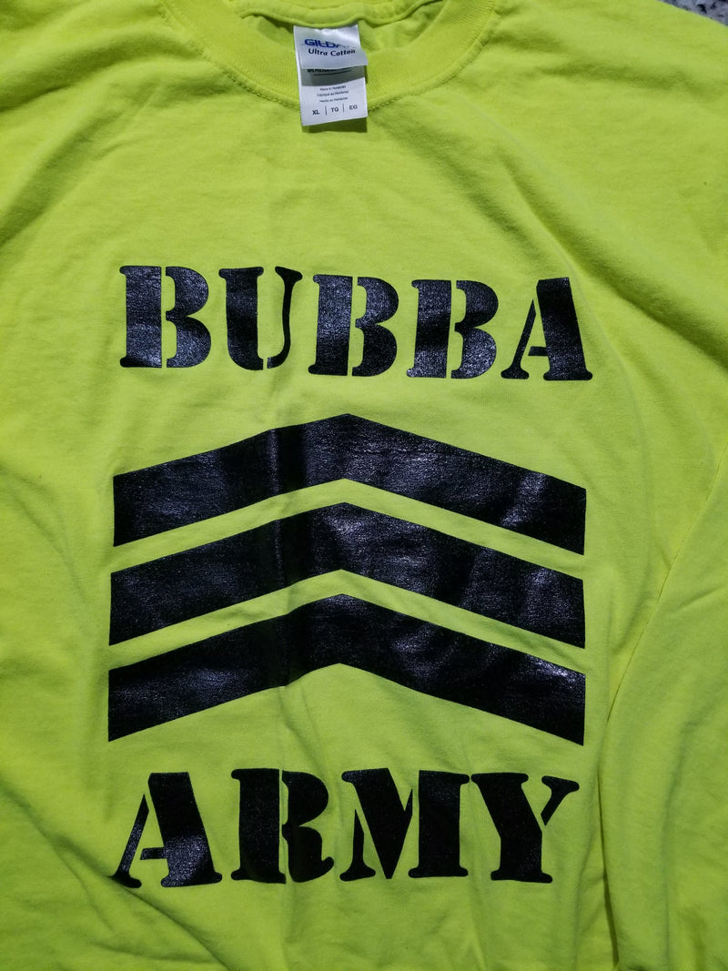 $7.99 BUBBA ARMY Neon T-shirt short sleeve