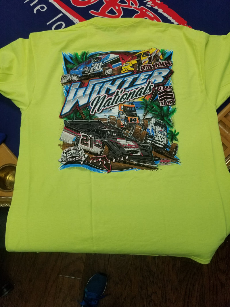 BRP - BUBBA RACEWAY PARK WINTERNATIONALS short Sleeve NEON YELLOW