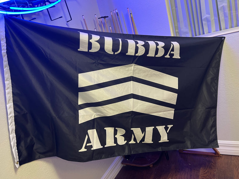 BUBBA ARMY FLAG double sided 3x5 - highest quality Made in the USA