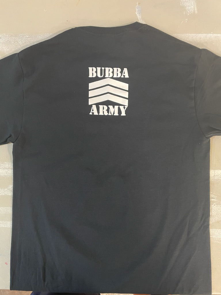 LUMMY INVESTIGATES Bubba Army Shirt - Gildan 100% Cotton Black
